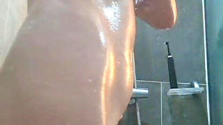 Teasing Myself, Showing off My Holes and Shaving in the Shower