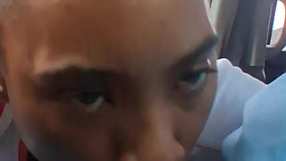 Petite Ebony Gagging on Bwc