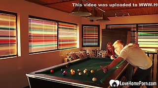 Sexy Ginger Breaks All The Billiard Room Rules