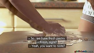 Teen besties baking but it gets out of mitt - utter scene - gfs sex