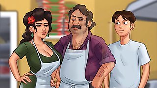 Anime mom with big boobs brings the heat in a summer time saga of female pleasure