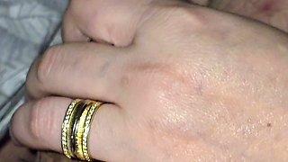 Step mom hand slip into step son big dick in erection for a handjob