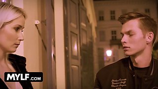 Sharon white meets beefy fellow on the streets and takes him home for a rough bang - mylf after dark