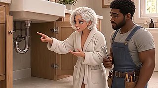 BBC Plumber Fucks Hot Client Full Video