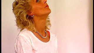 Vintage babes getting naked and touching each other at casting