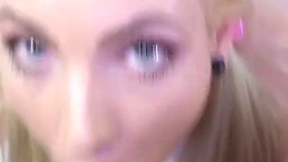 Sexy teen Hadley Karter POV no hands bj and swallow