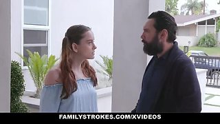 Stepdad Punishes Petite Stepdaughter Lily Glee with Spanking and Hardcore Fuck