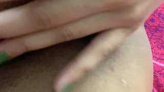 Married Woman Stays up Late While Husband Slee and Secretly Films Herself Pleasuring Quietly in the Dark