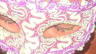 A Beautiful African Woman Seduces Her Husband on Halloween