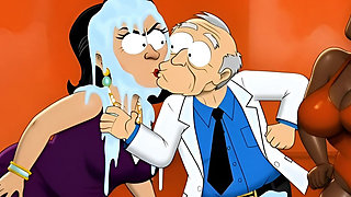 Married Cuckold Worships a Big Black Ass. Cartoon