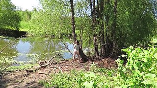 Patricia Looking For The Rivershore To Undress And Jerk Off