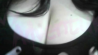 hotwife otaku nerdy Watching Hentai while playing with her Big Tits #4