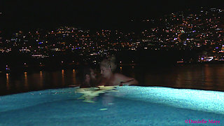 Couple Go for Late Skinny Dip Fondle