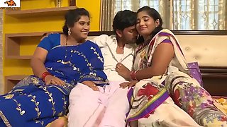 Desi telugu sisters Pavitra and Bargavi have sex with ex boss