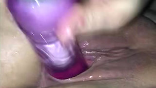Playing with Myself with Purple Dildo