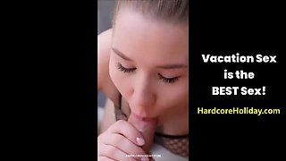 Hardcore Holiday Sex Compilation with Rebecca Volpetti - Beach Blowjob & Doggy Style Fucking