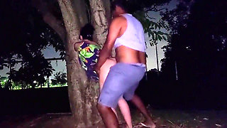 Hot Married Woman Went Out at Night for a Walk and Ended up at the Gifted Man's Court and Even Try Milk in the Square