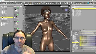 Black ebony, blender, skin