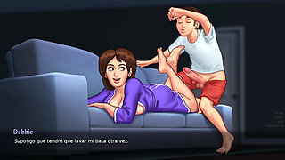 Pregnant stepmom wanted to be fucked so much that her hormones were asking for it, and she ends up fucking the stepson - summertime saga