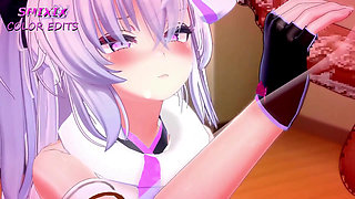 Ninja Girl Handjob Facial Cumshot Huge Breasts Mmd 3D Purple Eyes Color Edit Smixix