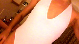 Mature milf plays with a blue toy