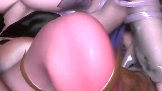 3D Cute Cosplay Slut Naked Wearing Sexy Have Gangbang Sex