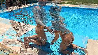 Lora and Leo Rim Fuck and Amazon by the Pool