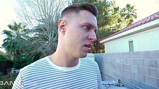 Inked girl with a tight body sells a boat, surrenders a booty