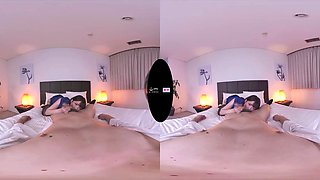 Sex-addicted asian harlot incredible VR porn video