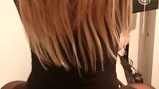 Amateur DP anal creampie and stockings closeup