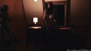 Lustful lesbies emotional porn scene