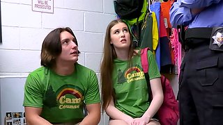 Camp Counselors Blowbang Redemption in the Backoffice