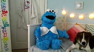 Busty curly brunette with big boobs fucks on couch