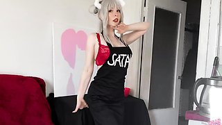 Fucked Lucifer while she cooked pancakes! #Helltaker