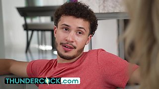 Buxomy Ash-blonde COUGAR Rachael Cavalli Wanks A Wood Dry