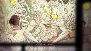 Raven Hardcore Sex Outdoors Creampied by Swamp Alien