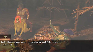 A Struggle with Sins - Gameplay - Roleplay - Two Orcs Fucks and Shares by Two Males