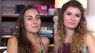 Two Brazilian brunette lezzies enjoy sex