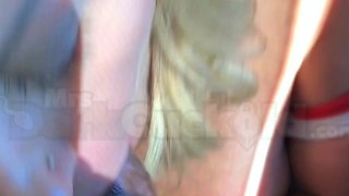 Big cock loving amateur blonde rides dick anally