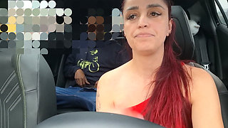 Fanny, a Rideshare Driver, Gives a Passenger a Hard-on!