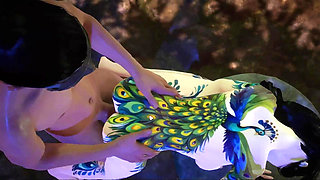 3D with Literary Talent Leaving Semen Next to the Stone Table