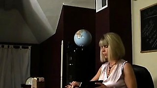 Perfect blond making solo masturbation