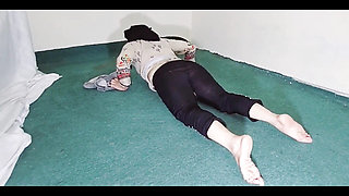 Big Ass Amateur Indian Muslim Maid Showing Big Ass Through Black Transparent Pajama While Cleaning Room in Clear Hindi Audio