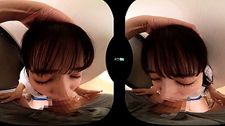 Beautiful Asian with hard nipples blowjob