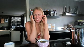 Blonde teen Sierras first erotic masturbation video