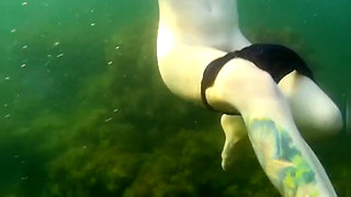 Swimming and Flashing in the Sea