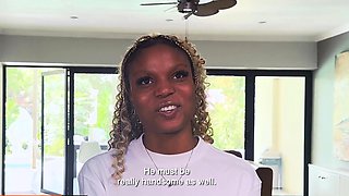 This EBONY TEEN screamed in pleasure