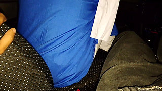 Indian School Student Girl and Teacher Enjoy in the Car