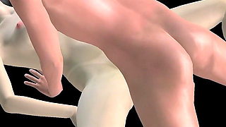 Animated 3D Porn - Asian Man Fucking Beautiful Girl in Missionary Pussy & Ass Creampie