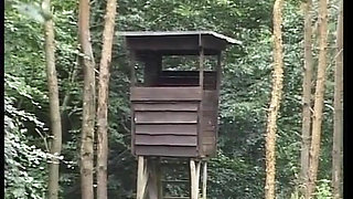 Chubby German MILF Rides Cock and Makes It Cum All Over in Woods